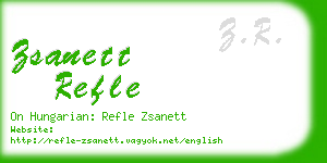 zsanett refle business card